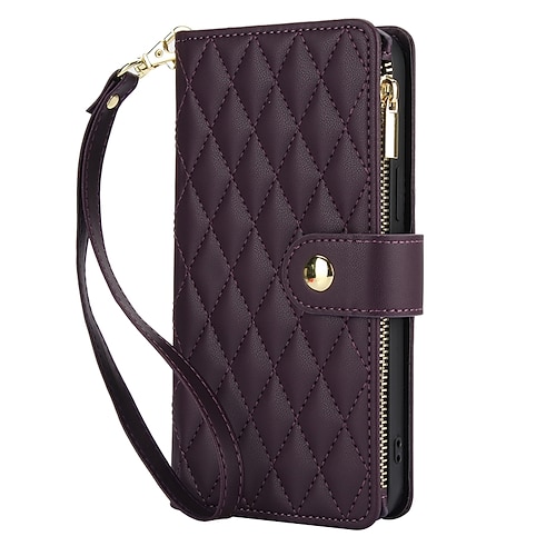 Handy Hülle Handyhüllen Für Pixel 9 Pro Pixel 9 Pro XL Pixel 8 Pro Pixel 8 Pixel 9 Pixel 7 Pixel 7 Pro Pixel 6 Pixel 6 Pro Rückseite mit Halterung Reisverschluss mit Lanyard Retro TPU PU-Leder Image