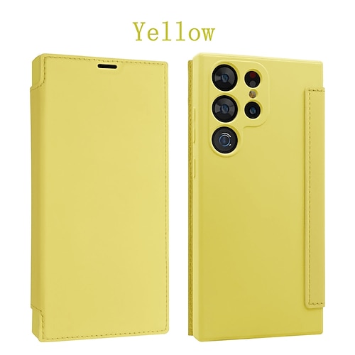 Handy Hülle Handyhüllen Für S25 S24 S23 Ultra Plus S22 Plus Ultra Rückseite Mit Ständer Kartenfach Stoßfest Retro TPU PU-Leder Image