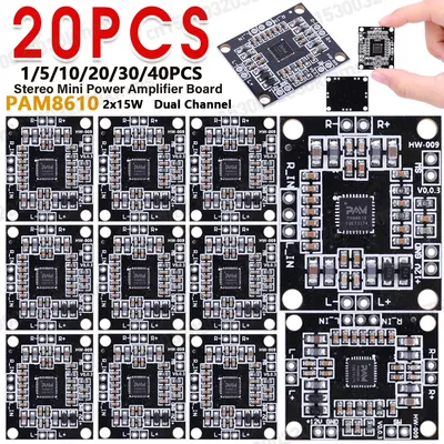 PAM8610 2*15W Module Digital Audio Power Amplifier Board DC 7-15V Class D Dual Channel Mini Stereo