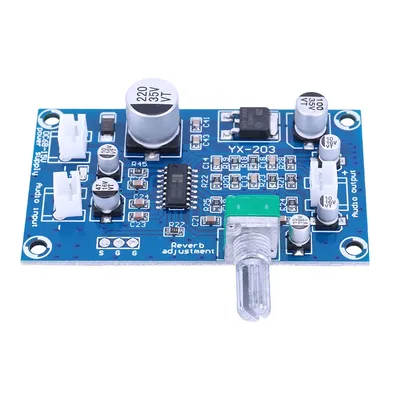 PT2399 Mono Amplifier Preamp Reverb DC Single Power Supply M65831 Microphone Amplifier Module