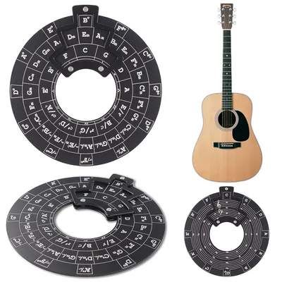 Circle Of Fifths Wheel Guitar Chord Wheel Wooden Melody Tool Musical Instruments And Accessories