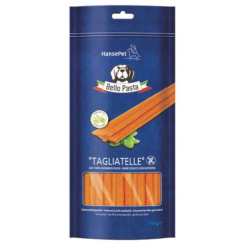 Sparpaket: 6x150g Hansepet Bello Pasta Tagliatelle Huhn Hundesnacks