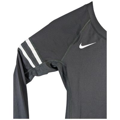Nike Tops | Womens Large Long Sleeve Tight Workout Shirt Nike Crossfit Gray 2 Stripes | Color: Gray | Size: L