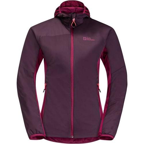 JACK WOLFSKIN Damen Funktionsjacke ALPSPITZE INS HOODY W, Größe XS in Lila