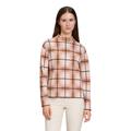 Strickpullover BETTY BARCLAY "Betty Barclay Strickpullover kariert", Damen, Gr. 40, rosa (patch rosé, camel), Strick, Obermaterial: 50% Viskose, 27% Polyamid, 23% Polyester., feminin, gerade normal, Langarm, Pullover, Hotfix