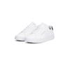 Sneaker TOMMY HILFIGER "TH COURT LTH DETAIL ESS", Herren, Gr. 41, bunt (weiß, dunkelblau), Leder, Lederimitat, sportlich, Schuhe, Freizeitschuh, Halbschuh, Schnürschuh mit seitlichem Logoschriftzug, Topseller
