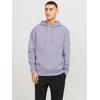 Kapuzensweatshirt JACK & JONES "JJESTAR JJ SWEAT HOOD NOOS", Herren, Gr. S, lila (languid lavender), angeraute Sweatware, Obermaterial: 70% Baumwolle, 30% Polyester, bedruckt, modisch, relaxed fit taillenbedeckt, Rundhals, Langarm Rippbündchen,...