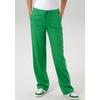 Leinenhose ANISTON CASUAL, Damen, Gr. 48, N-Gr, grün, Web, Obermaterial: 55% Leinen, 45% Viskose, Leinenoptik, unifarben, Basic, figurumspielend lang, Hosen, mit Bindeband