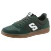 Slip-On Sneaker SKECHERS "NEW WAVE CUP-CALVEN", Herren, Gr. 45, grün (dunkelgrün), Veloursleder, Lederimitat, Textil, sportlich, Schuhe, Retro Sneaker, Schnürschuh mit Gummizug