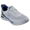 Slip-On Sneaker SKECHERS "ARCH FIT ORVAN-KINCADE", Herren, Gr. 45, grau (hellgrau), Textil, sportlich, Schuhe, Trainingsschuh, Schnürschuh, Schlupfschuh mit Memory Foam