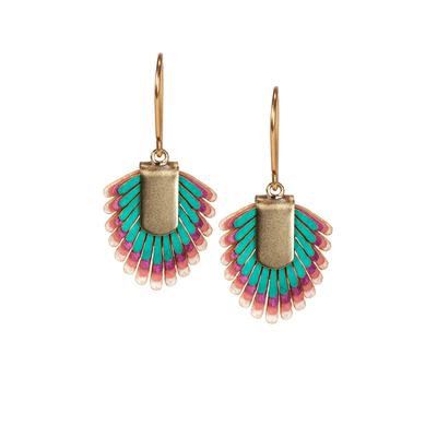 Paar Ohrhänger GRETCHEN "Pam Pem Earring S", Damen, Gr. Leder, bunt (mehrfarbig), modisch, Ohrringe, mit buntem Pergament Image