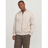 Kapuzensweatjacke JACK & JONES "JJEURBAN EDGE SWEAT ZIP HOOD NOOS", Herren, Gr. M, gelb (moonbeam), angeraute Sweatware, Obermaterial: 70% Baumwolle, 30% Polyester, unifarben, modisch, weit taillenbedeckt, ohne Ausschnitt, Langarm Rippbündchen,...