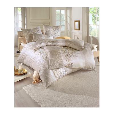 Bettwäsche ESTELLA Gr. 2, beige (natur), B/L: 155cm x 200cm, 2 St., Edelflanell, B/L: 80cm x 80cm, Feinflanell, 100% Baumwolle, Bettwäsche Image