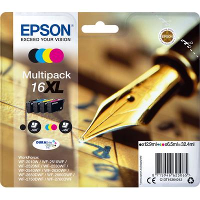 EPSON Tintenpatrone "C13T16264012 WF Tinte (4) cmyk" Tintenpatronen bunt (schwarz, cyan, magenta, gelb)