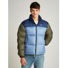 Steppjacke TOMMY JEANS "TJM ALASKA PCKBLE HD PUFFER EXT", Herren, Gr. L, bunt (schwarz night navy, multi), Web, Obermaterial: 100% Polyamid, colorblocking, casual, bequem hüftlang, Langarm Bündchen mit Klettverschluss, Jacken, mit Logostickerei