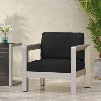 Roomfitters Contemporary Aluminum Patio Chair with Cushions, Stylish Outdoor Seating, Garden Furniture