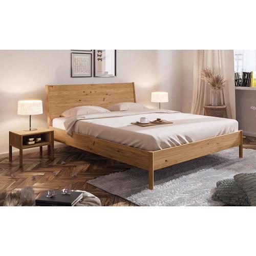 Bett PARIS Eiche massiv mit Holzkopfteil 180x200