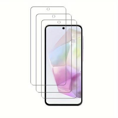 TEMU 3pcs Tempered Glass Screen Protector For Galaxy A35 5g - Protective Film