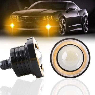 Memkey - 2PCS Super Bright 3' Universal led Nebelscheinwerfer Projektor 12V 10W Bernstein cob Halo Image