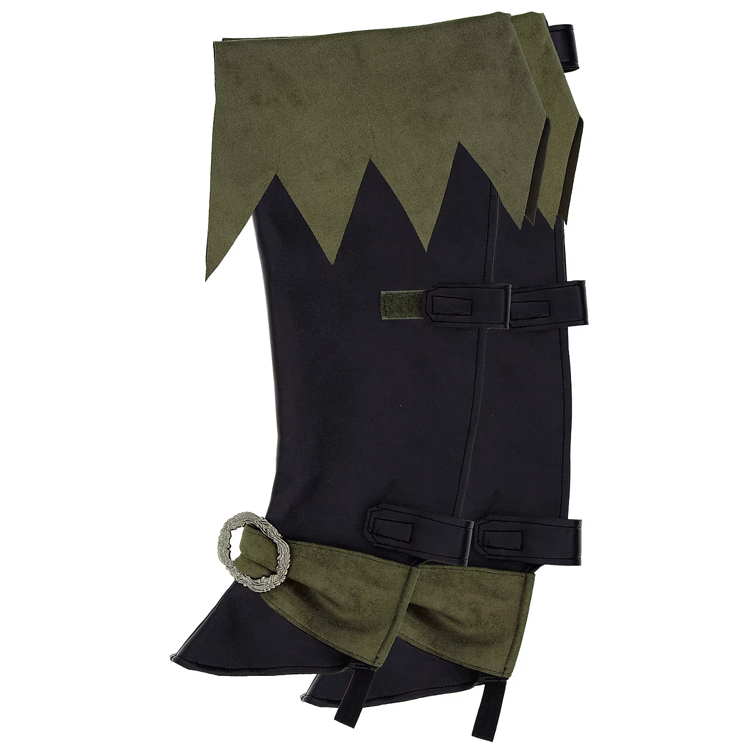 Guêtres "chasseur/chasseresse", noir/vert