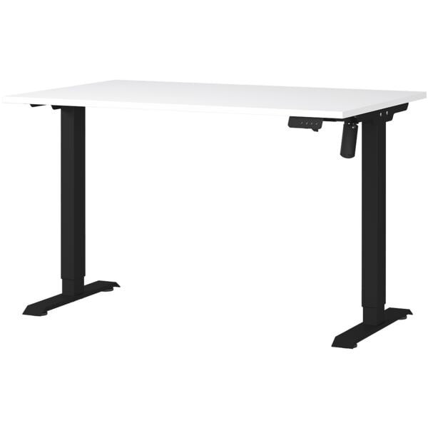 Germania-Werke Schreibtisch höhenverstellbar (elektrisch) »Boras« 120 cm weiß, 120x119x80 cm Image