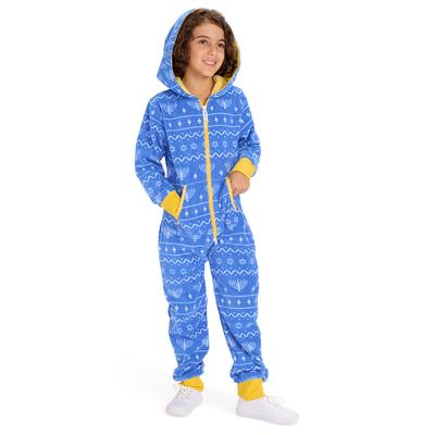Boy's Blue Hanukkah Jumpsuit