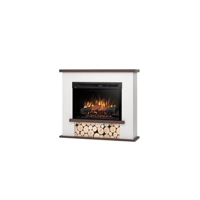 OutInFire TULA – Freistehender elektrischer LED-Kamin – 26 Zoll – Mattweiß / Eiche – 100 x 88 x 28 Image
