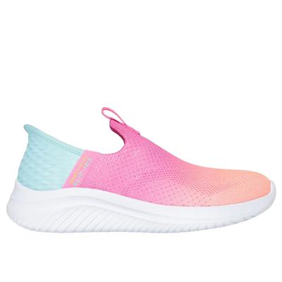 Skechers Girl's Slip-ins: Ultra Flex 3.0 - Color Boost Sneaker | Size 3.5 | Textile | Machine Washable