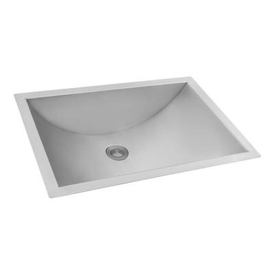 Ruvati RVH6110 Ariaso 20" x 14" Stainless Steel Rectangular Undermount Bathroom Sink