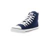 Sneaker ETHLETIC "White Cap Hi Cut", Gr. 45, blau (ocean blau just weiß), Obermaterial: 100% Baumwolle; Futter: 100% Baumwolle; Decksohle: 100% Baumwolle; Sohle: 100% Naturkautschuk, Schuhe Canvassneaker Sneaker high Sneakerboots, Fairtrade Produkt
