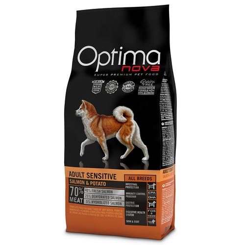 2 x 12 kg Optimanova Adult Single-Protein Premiumfutter zum Sonderpreis! - Sensitive Lachs &...