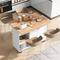 Kitchen Island with Foldable Counter Top, Kitchen Storage Cart with Slide-Out Shelf, Rolling Kitchen Cart on Wheels