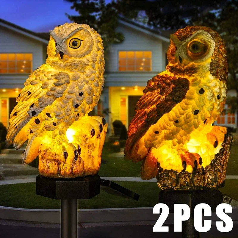 Lampe solaire hibou Animal solaire jardin lumières solaire alimenté lumière LED solaire extérieur jardin décoration lampe étanche lumières solaires