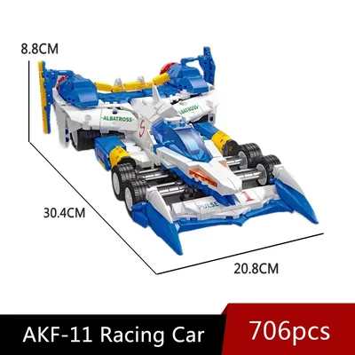 Technisches 92003 Anime Future GPX Cyber Formel 1 Moc AKF-11 Modell Asrada Baustein Technisches Image