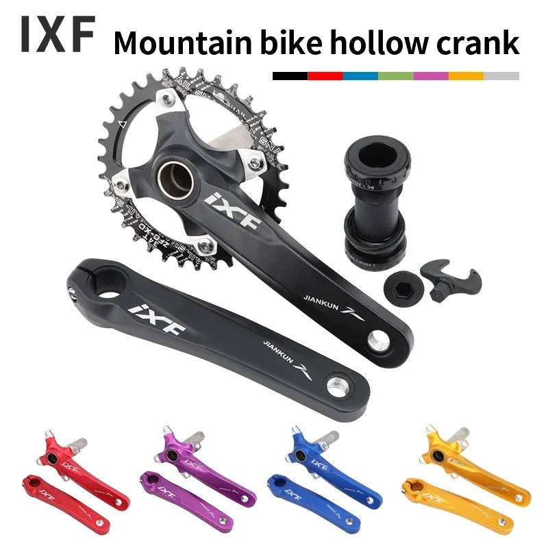 Ixf Fahrrad kurbel garnitur 104bcd 170mm Kurbel breit schmaler Kettenblatt oval/rundes Scheiben kettenrad kompatibel mit Shimano/Sram Image