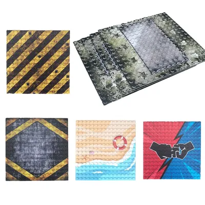 WW2 Militär Armee Weltkrieg 2 16x16 Blöcke Grundplatten Figuren Stadt Klassisches Spielzeug Gebäude Grundplatten Für Kinder geschenk Image