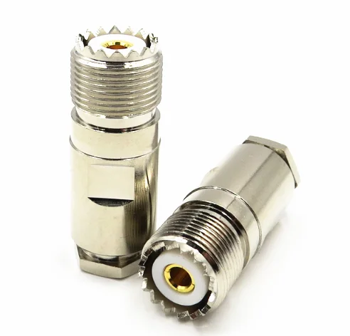 1pc PL259 SO239 UHF Weibliche Clamp Solder für RG58 RG142 RG400 LMR195 RG5 RG6 LMR400 RG8 RG213 Kabel Messing RF koaxial Stecker Image