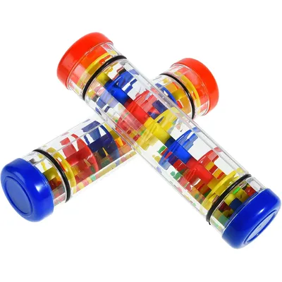Baby Regen Stick Regenbogen Sanduhr Regen Musik Instrument Spielzeug Rassel Baby Pädagogisches Montessori Sinnes Spielzeug für Kinder 6-12 Monate Image