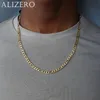 ALIZERO 18K Gold 4MM Figaro Kette Halskette Für Frauen Männer Mode Hip Hop Punk Halsketten Schmuck Großhandel 40-75cm