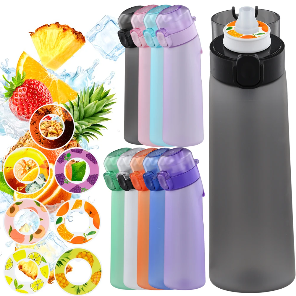 650ml duftende Wasser flasche mit Griff 7 Geschmacks kapseln Frucht geschmack Wasser becher bpa frei Duft wasser becher für Reisen Klettern Wandern Image