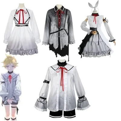 Kagamine Rin Kagamine Len Cosplay Kostüm Anime Anzüge Halloween Party Cosplay volle Kleidung Hatsune Cosplay KAITO Kostüm Perücke Image