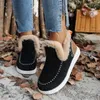 Heißer Verkauf Frauen Schuhe Hülse frauen Stiefel Winter Runde Kappe Plüsch Fleece für Wärme Kurze Barrel Flache Große größe Schnee Stiefel