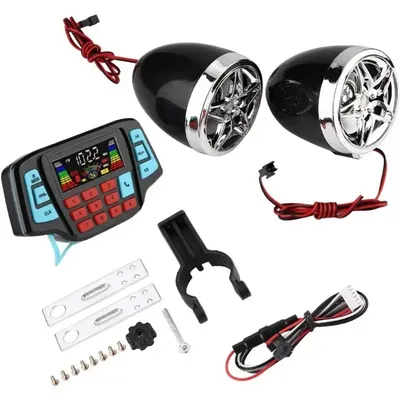Motorradhelm Bluetooth Motorradhelm Headset Wasserdicht Drahtlos Freisprechanruf Telefon Stereo Lautsprecher FM Radio Image