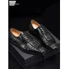 Business Casual Herren Krokodil leder Echt leder Kleid Schuhe spitze Zehen Spitze Luxus britischen Stil Herren Derby Schuhe Größe 45