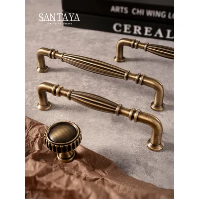 Antique Brass Cabinet Pulls 5 Inch Hole Center Bar Drawer Pulls for Kitchen Cabinet Handle Dressers Copper Vintage Home Hardware