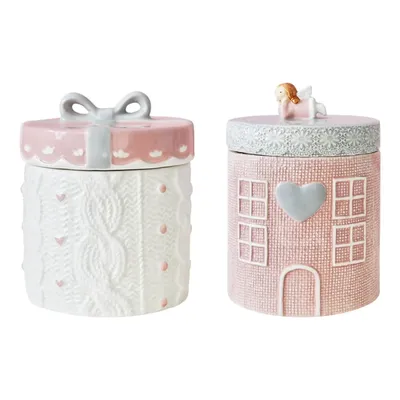 Ceramic Kitchen Canister Farmhouse Loose Sugar Tin Airtight Lid Organizer Cookie Jar for Tea Kitchen Counter Snacks Spice Nuts
