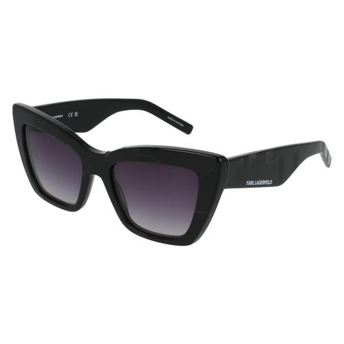 Karl Lagerfeld KL6158S Damen-Sonnenbrille Vollrand Cateye Acetat-Gestell, schwarz