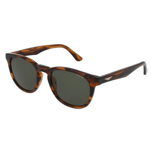 Police SPLP22 Herren-Sonnenbrille Vollrand Panto Acetat-Gestell, braun