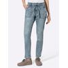 Webhose HEINE, Damen, Gr. 48, Normalgrößen, blau (blau, stone, washed), 98% Baumwolle, 2% Elasthan, unifarben, lang, Hosen