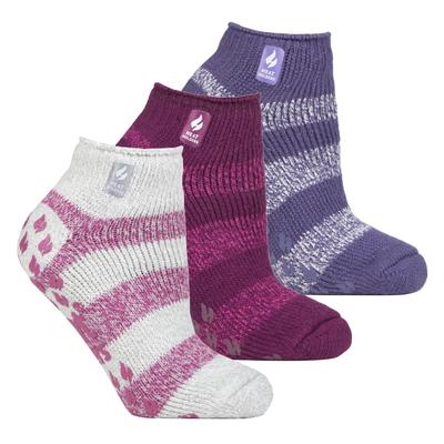 Heat Holders - 3 Paar Multipack Ladies Ankle Slipper Socken mit Gripper - Valencia Image